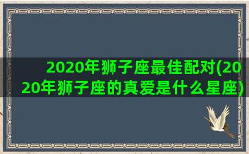 2020年狮子座最佳配对(2020年狮子座的真爱是什么星座)