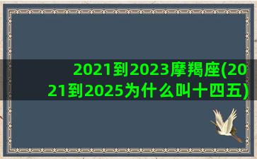 2021到2023摩羯座(2021到2025为什么叫十四五)