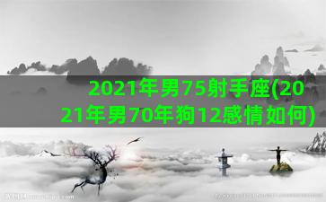 2021年男75射手座(2021年男70年狗12感情如何)