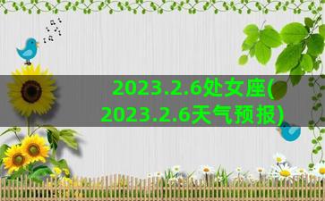 2023.2.6处女座(2023.2.6天气预报)