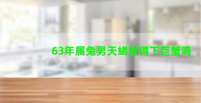 63年属兔男天蝎放得下巨蟹吗