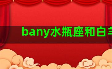 bany水瓶座和白羊座