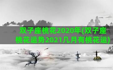 双子座桃花2020年(双子座桃花运势2021几月有桃花运)