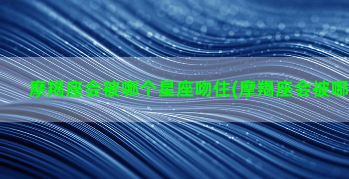 摩羯座会被哪个星座吻住(摩羯座会被哪个星座骗)