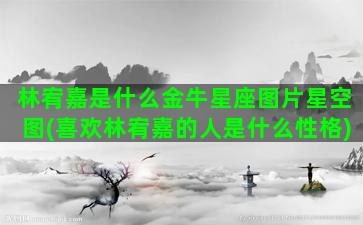 林宥嘉是什么金牛星座图片星空图(喜欢林宥嘉的人是什么性格)