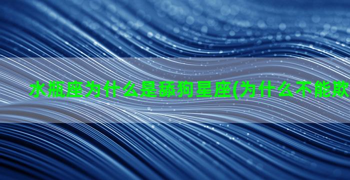 水瓶座为什么是舔狗星座(为什么不能欺负水瓶座)