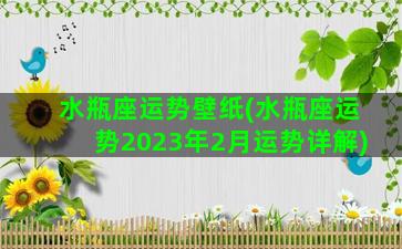 水瓶座运势壁纸(水瓶座运势2023年2月运势详解)