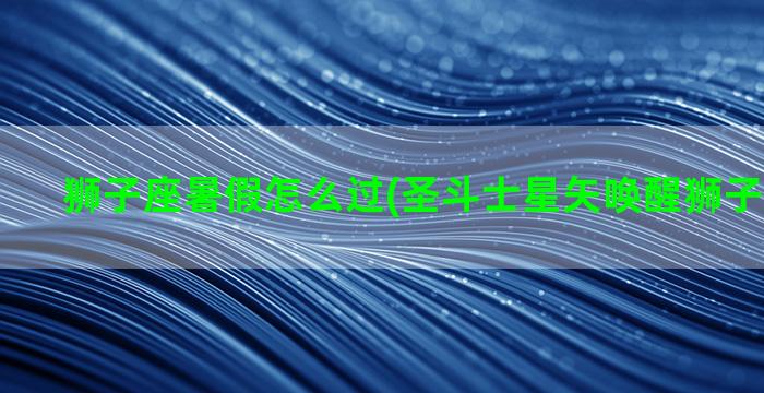 狮子座暑假怎么过(圣斗士星矢唤醒狮子座怎么过)