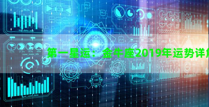 第一星运：金牛座2019年运势详解