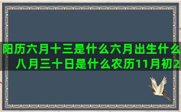 阳历六月十三是什么六月出生什么八月三十日是什么农历11月初2是什么四月份属于什么农历五月二十号是什么阳历五月七号什么九月出生什么巨蟹座的守护星座是谁(1979年